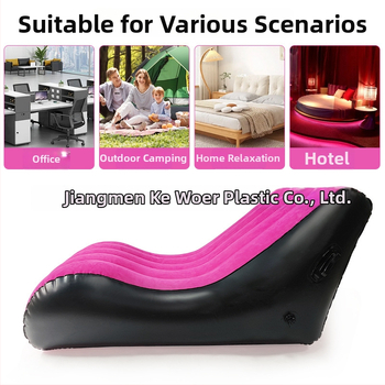 Nafukovacia pohovka, S-tvar, flokovaná povrchová úprava, model Sofa-flocking S sofa, hrúbka 0,35 mm, hmotnosť 3,3 kg