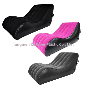 Nafukovacia pohovka, S-tvar, flokovaná povrchová úprava, model Sofa-flocking S sofa, hrúbka 0,35 mm, hmotnosť 3,3 kg