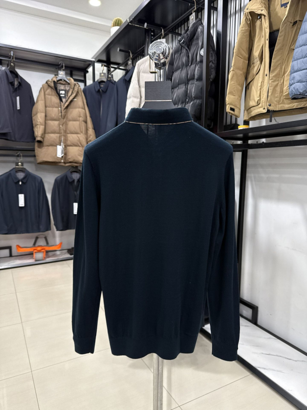 Polo majica s dugim rukavima, poslovni stil, Lyocell tkanina, jednobojni uzorak, za proljeće i jesen