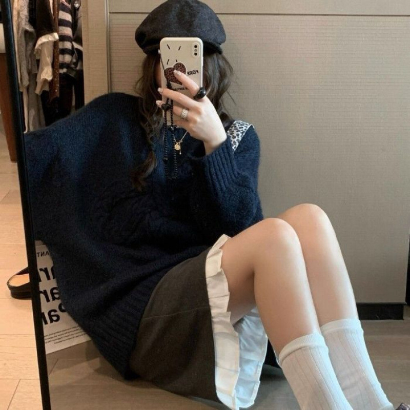 Ženski džemper s kapuljom, široki kroj, detalj mašne, lampionske rukave, okrugli izrez, mješavina imitacijskog kašmira i akrila