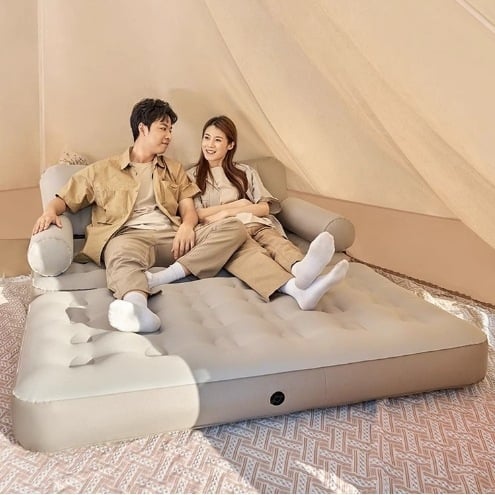 Összecsukható, felfújható kanapéágy, kettős funkció, kültéri, hordozható, PVC, testreszabható, modern minimalista stílus