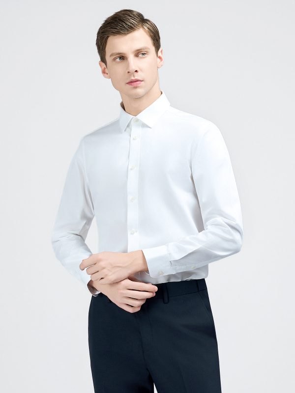 Košulja od pamuka, dugi rukav, slim fit, 3D kroj, gradski stil