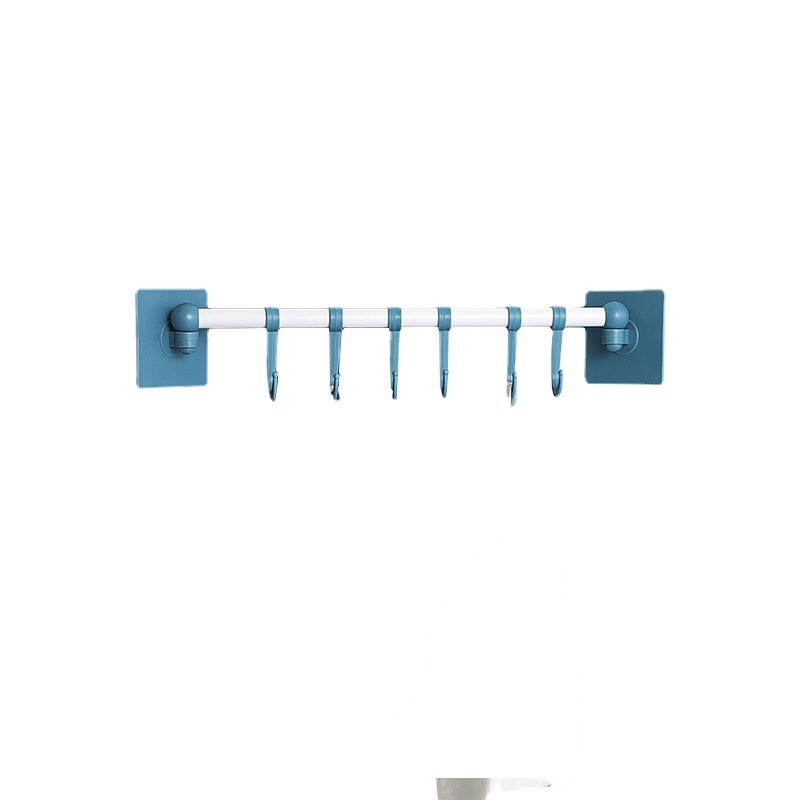 Suport de prosoape în colț, set din două piese, 6 cârlige, montaj pe perete, fără găuri, construcție turnată prin injecție din plastic, fier și PP