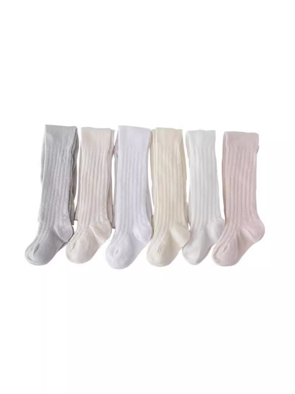 Dječje pantyhose za djevojčice, ljeto 2024, ultra-tanki mrežasti materijal, bijela, plesne pantyhose