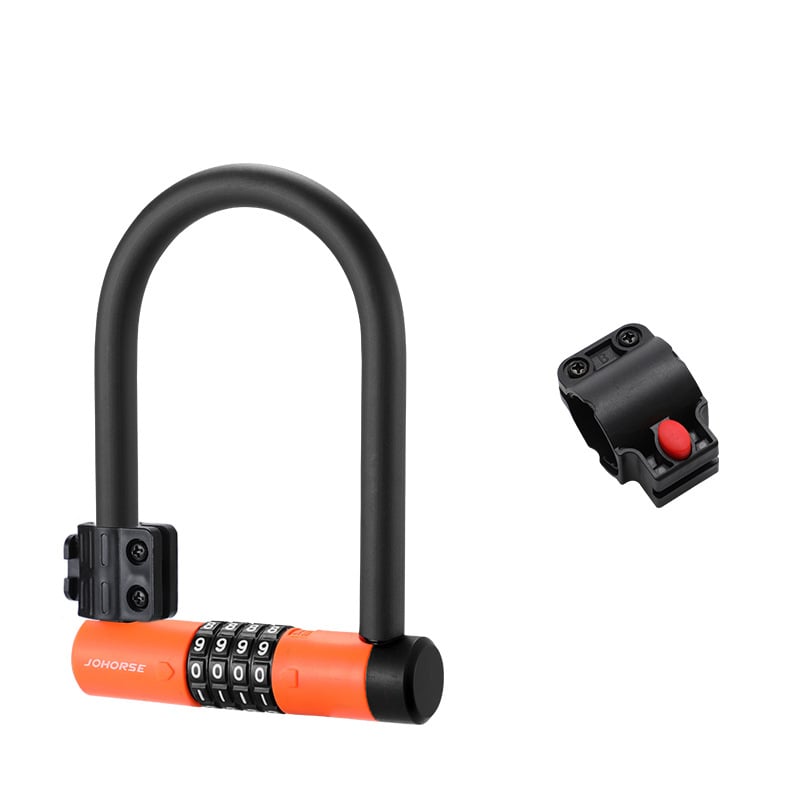 U-oblik zaključavanje za bicikl i električni skuter, vodootporno, s čeličnim stubom i jezgrom od cinkovog legura, model CB11076, moderni minimalistički stil