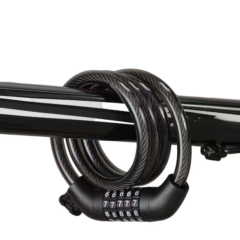 Katanac za bicikl sa šifrom i čeličnim kabelom – prenosiva zaštita od krađe za planinska bicikla