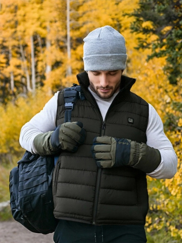 Elektromos fűtésű mellény, USB-tápellátás, állandó hőmérsékletű fűtés, vastag poliészter anyag, uniszex téli mellény