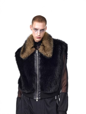 Pamut töméses mellény, koreai stílus, laza szabás