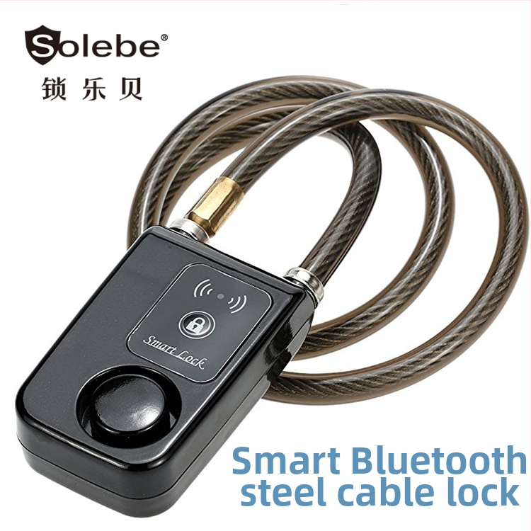 Katanac za bicikl s čeličnim užetom, Bluetooth alarm, otključavanje telefonom, 310 g