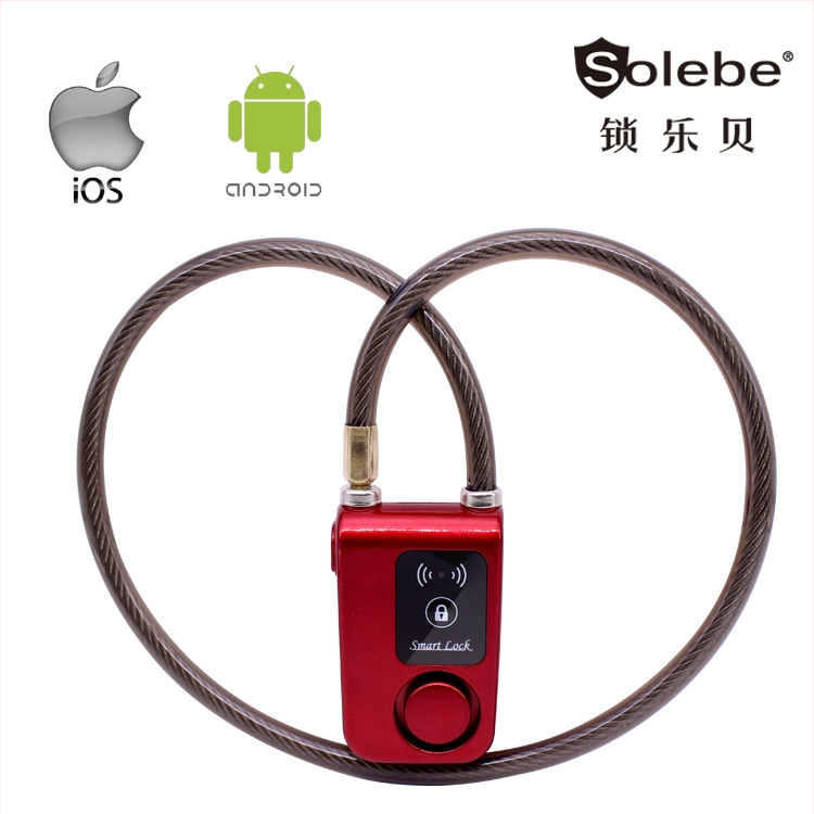 Katanac za bicikl s čeličnim užetom, Bluetooth alarm, otključavanje telefonom, 310 g