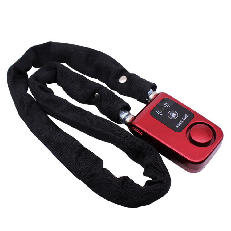 Lacăt cu lanț Bluetooth, fără cheie, pentru biciclete electrice și motociclete — construcție din plastic, oțel mangan și oțel inoxidabil; alarmă Bluetooth