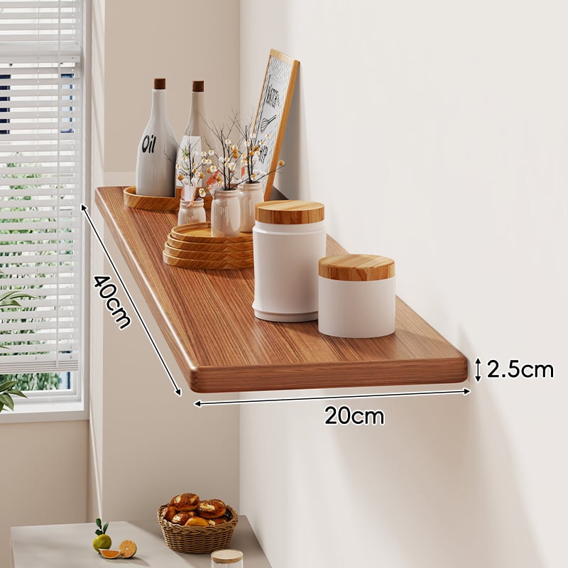 Nástenná polica, jednoposchodová, doska s hustotou, svetlý luxusný štýl, na uskladnenie v obývacej izbe