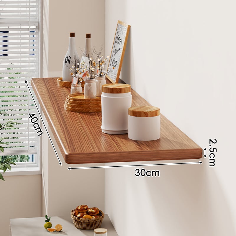 Nástenná polica, jednoposchodová, doska s hustotou, svetlý luxusný štýl, na uskladnenie v obývacej izbe