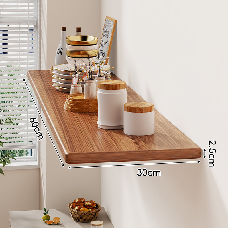 Nástenná polica, jednoposchodová, doska s hustotou, svetlý luxusný štýl, na uskladnenie v obývacej izbe