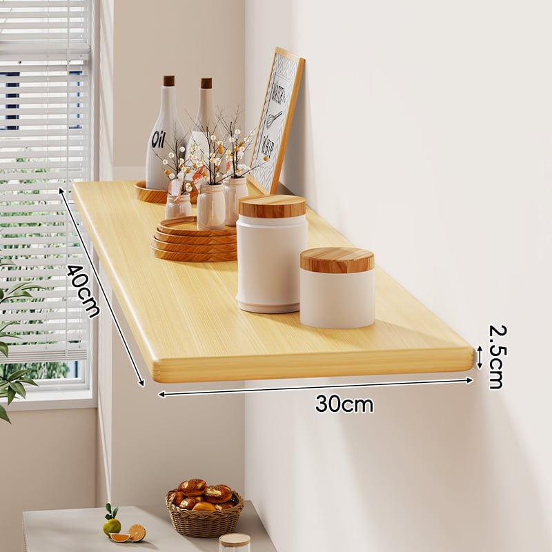 Nástenná polica, jednoposchodová, doska s hustotou, svetlý luxusný štýl, na uskladnenie v obývacej izbe