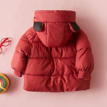 Детско зимно памучно яке, корейски стил, пълнеж полиестер, за деца 3–8 години