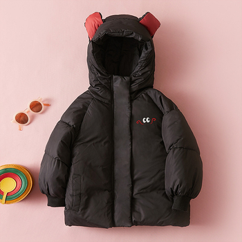Детско зимно памучно яке, корейски стил, пълнеж полиестер, за деца 3–8 години