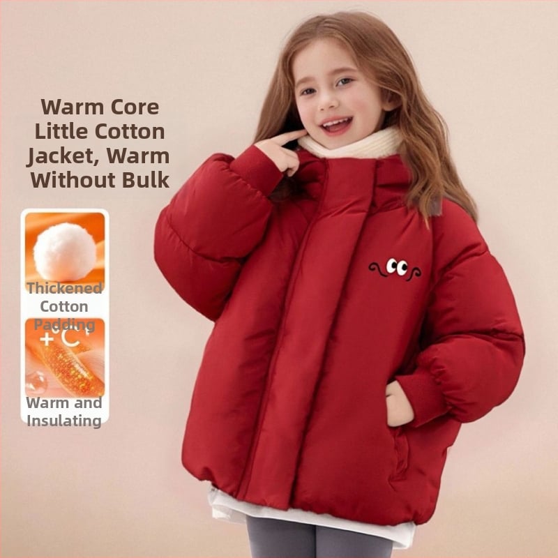 Детско зимно памучно яке, корейски стил, пълнеж полиестер, за деца 3–8 години