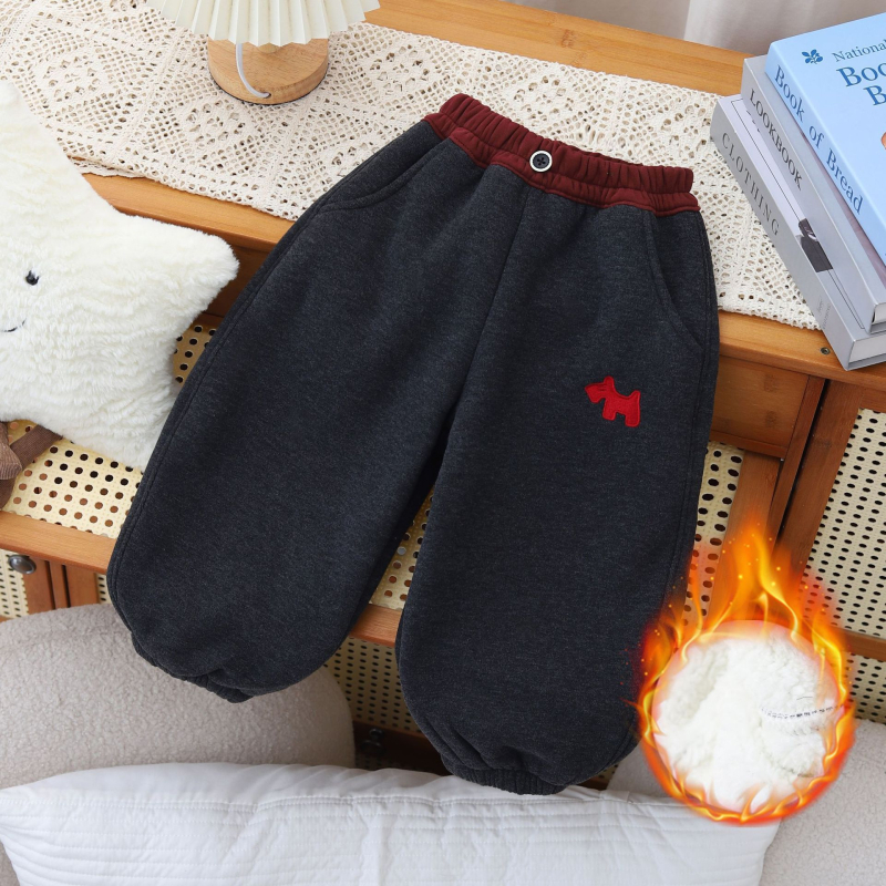 Pantaloni din catifea Lantern pentru copii, unisex, catifea groasă, velur cu două fețe, pentru vârsta 3–8 ani, iarna 2025