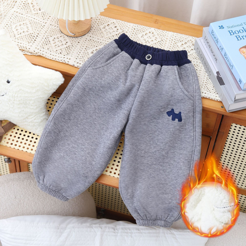 Pantaloni din catifea Lantern pentru copii, unisex, catifea groasă, velur cu două fețe, pentru vârsta 3–8 ani, iarna 2025