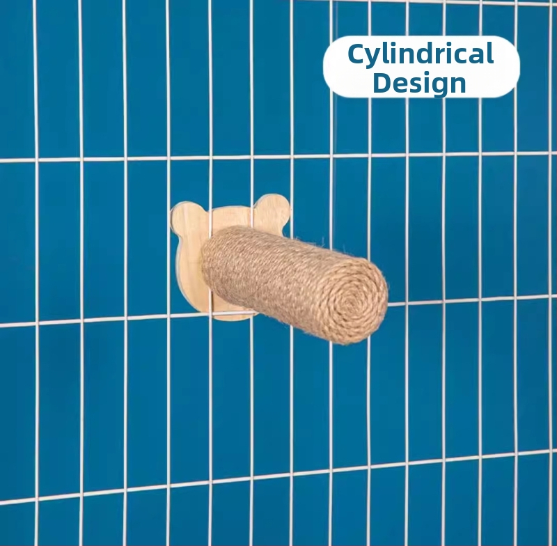 Дървен стенен катерачен комплекс за котки с капсулна платформа, пространство-спестяващ дизайн, стълб за драскане и стълба, гнездо