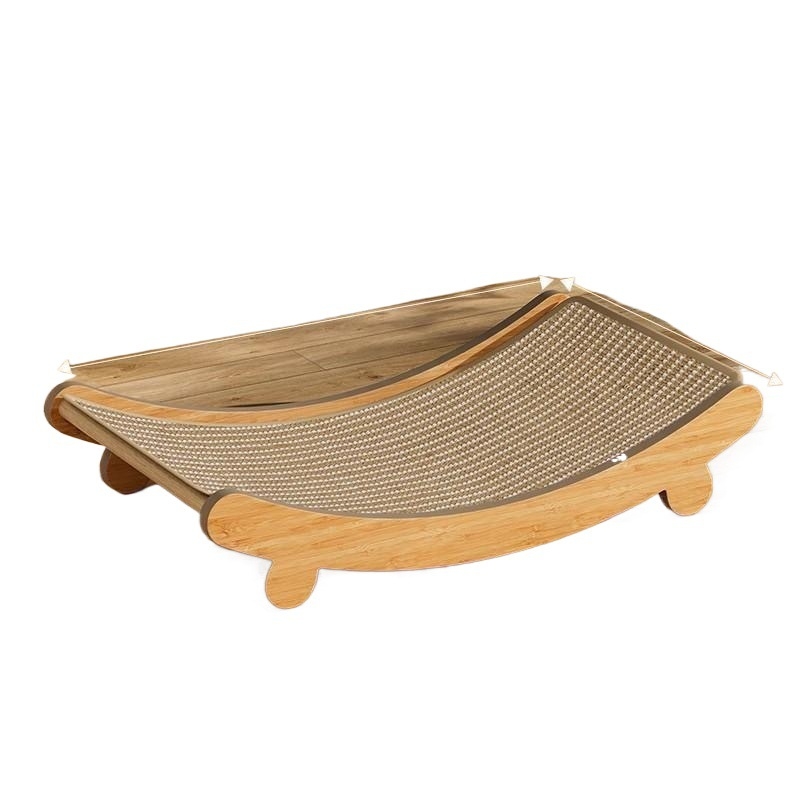 Macska karmoló deszka szisal és hullámkarton fészkelőhellyel, beépített fekvőhellyel