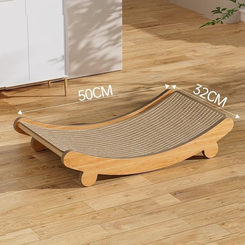 Macska karmoló deszka szisal és hullámkarton fészkelőhellyel, beépített fekvőhellyel