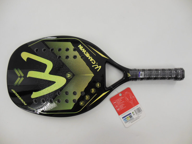CAMEWIN 3K karbonska plažna tenis raketa, strune od svile, težina 95–100 g, drška G2, ravni udarac