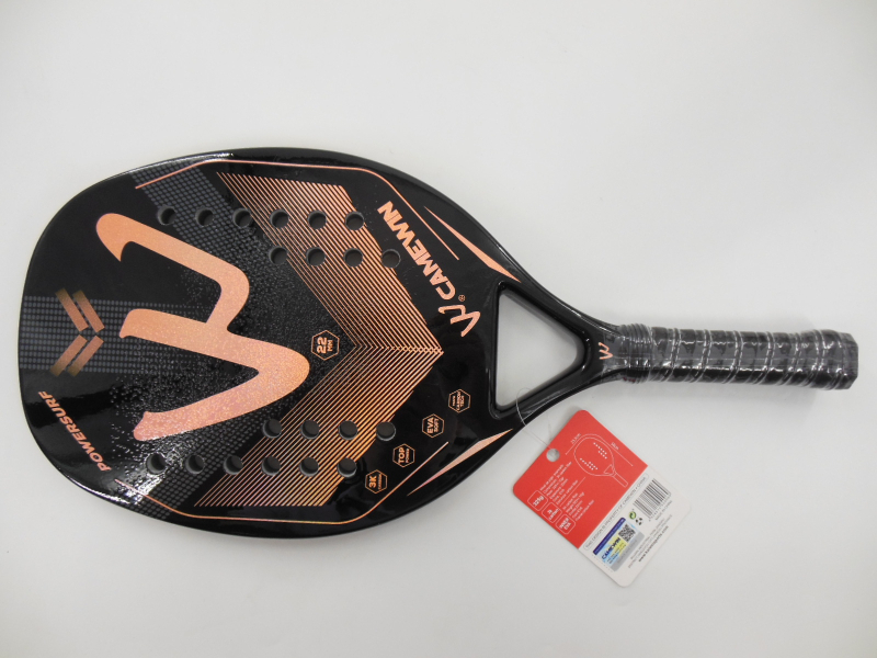 CAMEWIN 3K karbonska plažna tenis raketa, strune od svile, težina 95–100 g, drška G2, ravni udarac