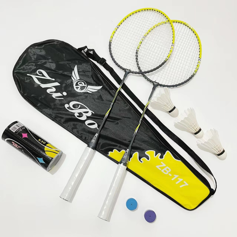 Zhibo badminton raketa – 95–100 g, okvir od ferroalija, drška G3, tip rakete: ravni udarac, pogodna za badminton i tenis