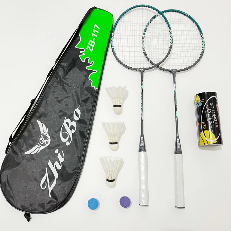 Zhibo badminton raketa – 95–100 g, okvir od ferroalija, drška G3, tip rakete: ravni udarac, pogodna za badminton i tenis