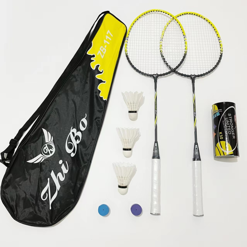 Zhibo badminton raketa – 95–100 g, okvir od ferroalija, drška G3, tip rakete: ravni udarac, pogodna za badminton i tenis