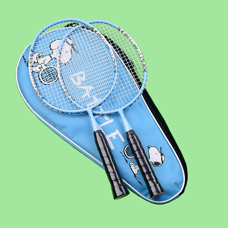 Raketa za badminton za djecu – set od 2 reketa, karbonski okvir, težina 75–79 g, direktan udar
