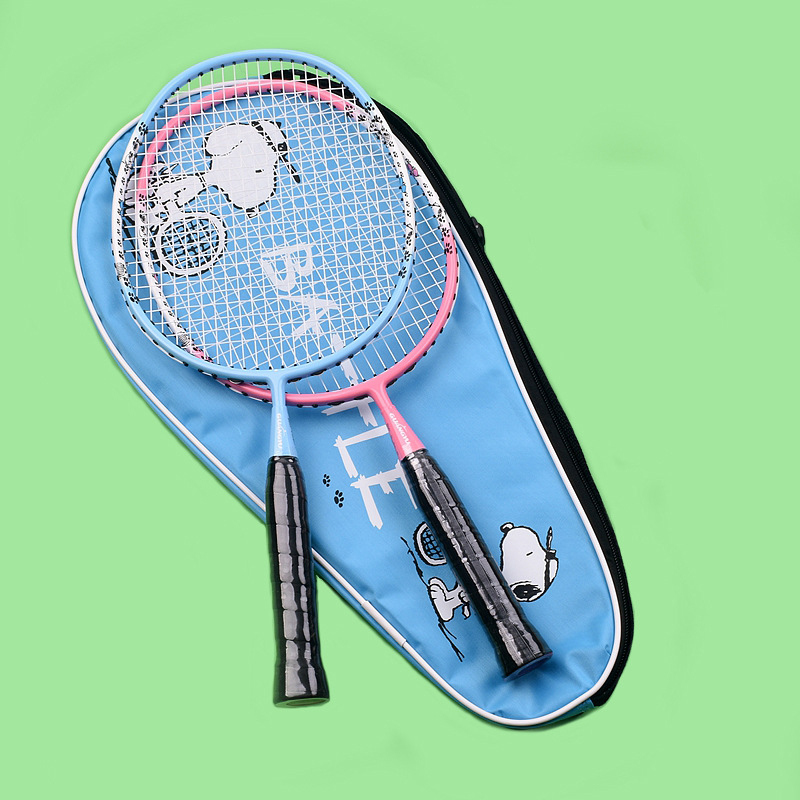 Raketa za badminton za djecu – set od 2 reketa, karbonski okvir, težina 75–79 g, direktan udar
