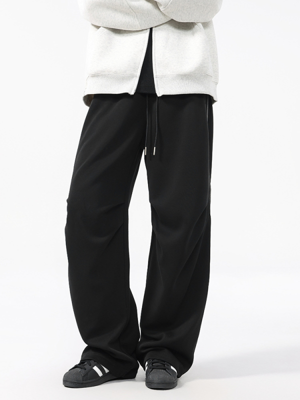 Мъжки памучни работни панталони - свободна кройка, прави крака, средно висока талия, памучна тъкан, 64,5% памук + 35% полиестер