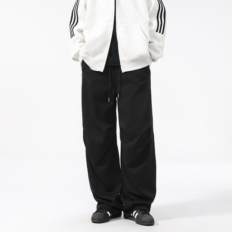 Мъжки памучни работни панталони - свободна кройка, прави крака, средно висока талия, памучна тъкан, 64,5% памук + 35% полиестер