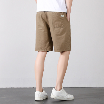 Férfi pamut casual nadrág koreai stílusban, egyenes szabású, középmagas derék, 100% pamut, cipzár