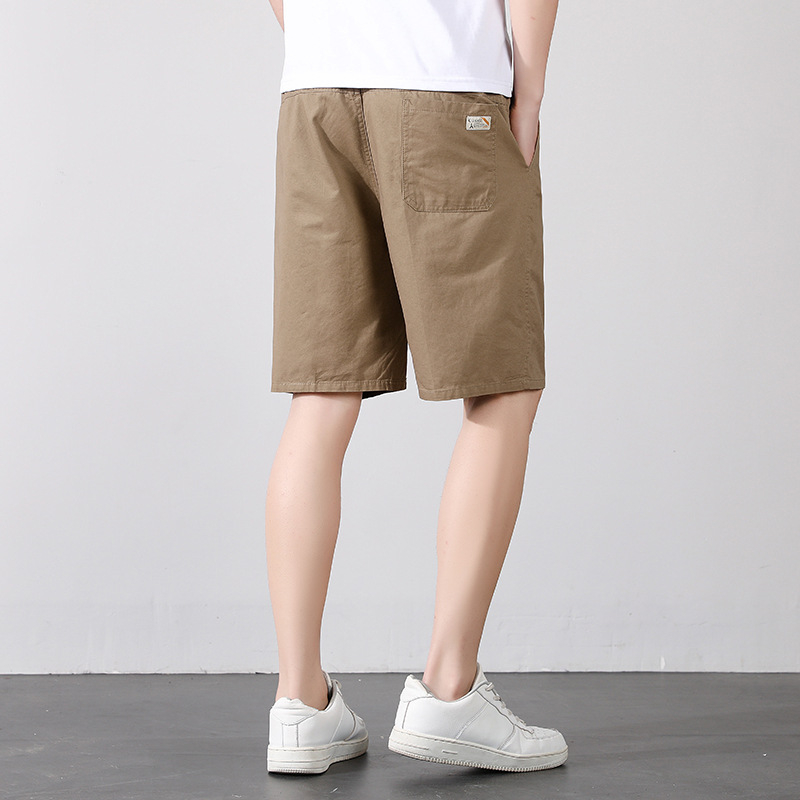 Férfi pamut casual nadrág koreai stílusban, egyenes szabású, középmagas derék, 100% pamut, cipzár