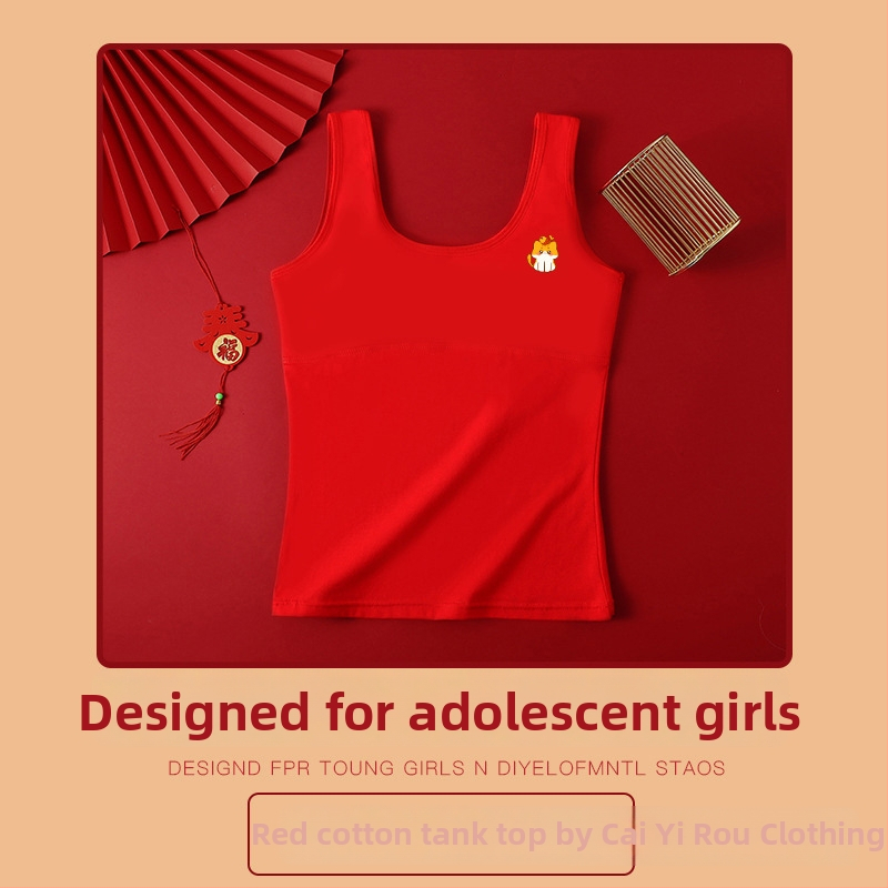 Dievčenský tank top z bavlny – 95% bavlna, štyri ročné obdobia, bez kapucne, pre vek 8+ (výška nad 140 cm)