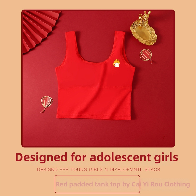 Dievčenský tank top z bavlny – 95% bavlna, štyri ročné obdobia, bez kapucne, pre vek 8+ (výška nad 140 cm)