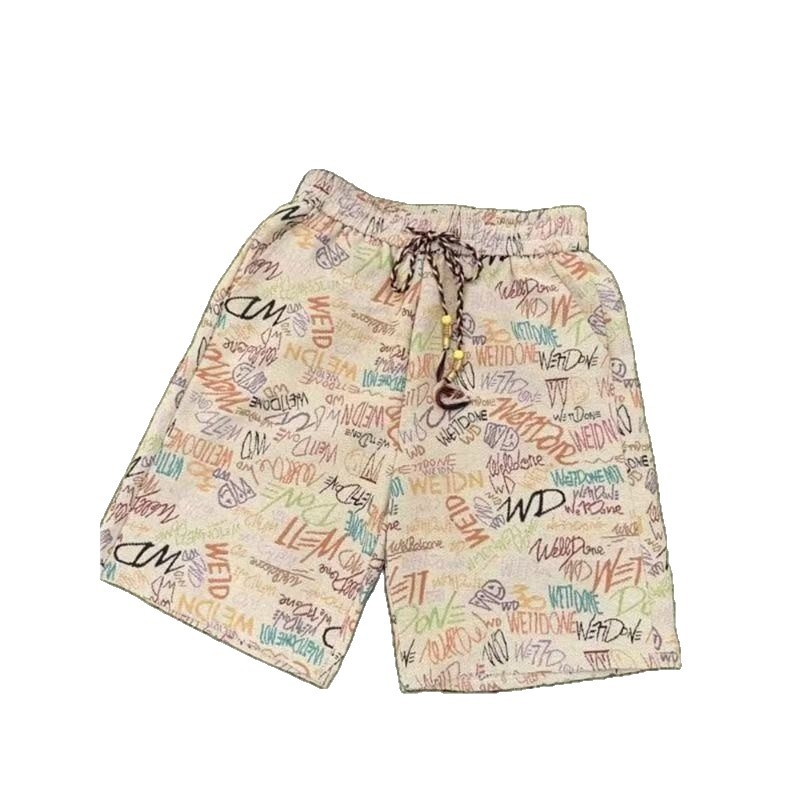 Dopamine Graffiti rövidnadrág – laza szabás, öt pont hossz, 100% poliészter, nyár 2025