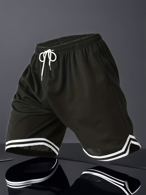 Férfi sportos rövidnadrág 100% poliészterből, laza szabású, nyárra, mindennapi viselet