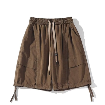 Nadrág – Amerikai retro munkaruházat stílusa, húzózsinórral, pamutkeverék, térdig érő, egyenes szabás (95% pamut; pamutkeverék; térdig érő; egyenes szabás)