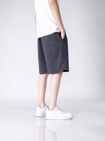 Férfi nehéz pamut‑keverék rövidnadrág, mikroelasztikus, egyenes szabás, 65/35 pamut‑poliészter, Nyár 2025