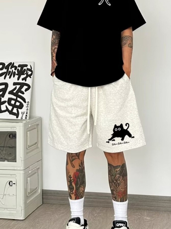 Férfiaknak szabadidős rövidnadrág pamutkeverékből, 80% pamut, nyári casual sport