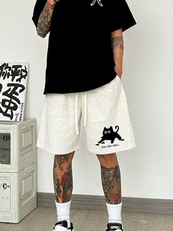 Férfiaknak szabadidős rövidnadrág pamutkeverékből, 80% pamut, nyári casual sport