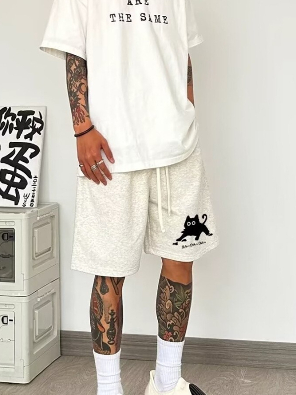 Férfiaknak szabadidős rövidnadrág pamutkeverékből, 80% pamut, nyári casual sport