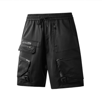 Munkaruházati cargo rövidnadrág több zsebbel, szabad szabású, 100% poliészter, nyári szezon