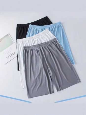 Férfi ice silk rövidnadrág nyárra, egyenes szabású, mikro rugalmasság, 75% poliészter