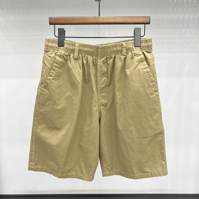 Мъжки памучни къси панталони, петточков модел, свободна кройка, 100% памук, леко еластични